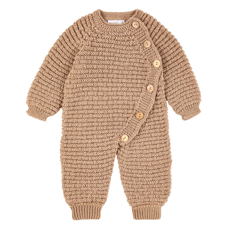 Condor Merino blend bulky playsuit Biscuit