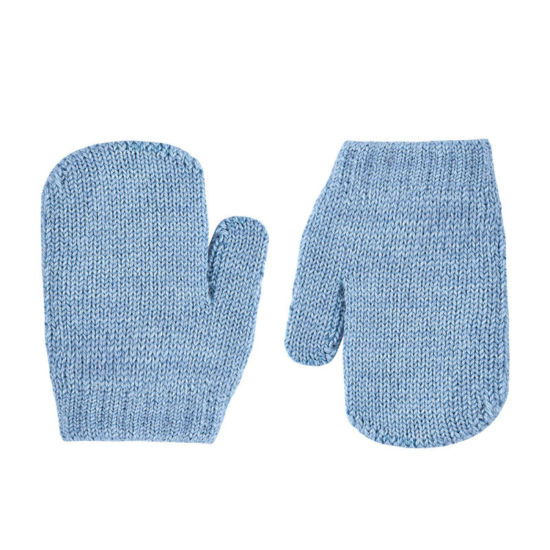 Condor Merino wool-blend one-finger mittens Air Blue
