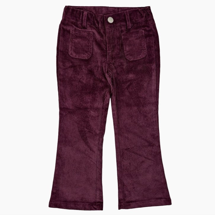 Girl Burgundy Corduroy Flare Trousers