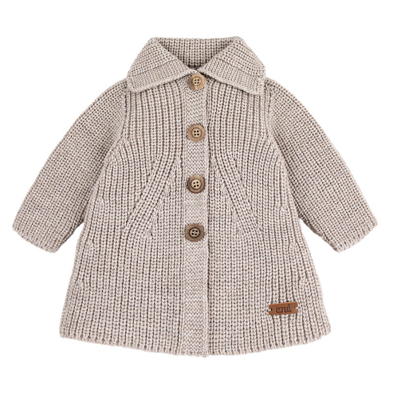 Condor Pearl stitch short coat in Merino wool blend Nougat