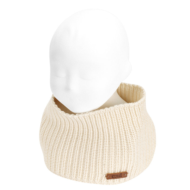 Condor Pearl stitch snood-scarf Linen