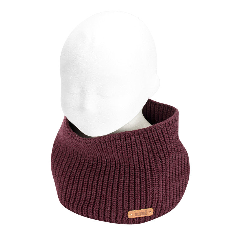 Condor Pearl stitch snood-scarf Syrah