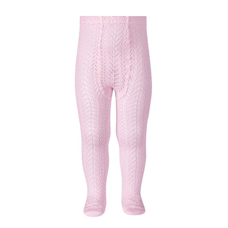 Condor Light Pink Openwork Tights