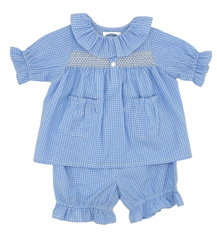 Girl Blue Check Pyjama