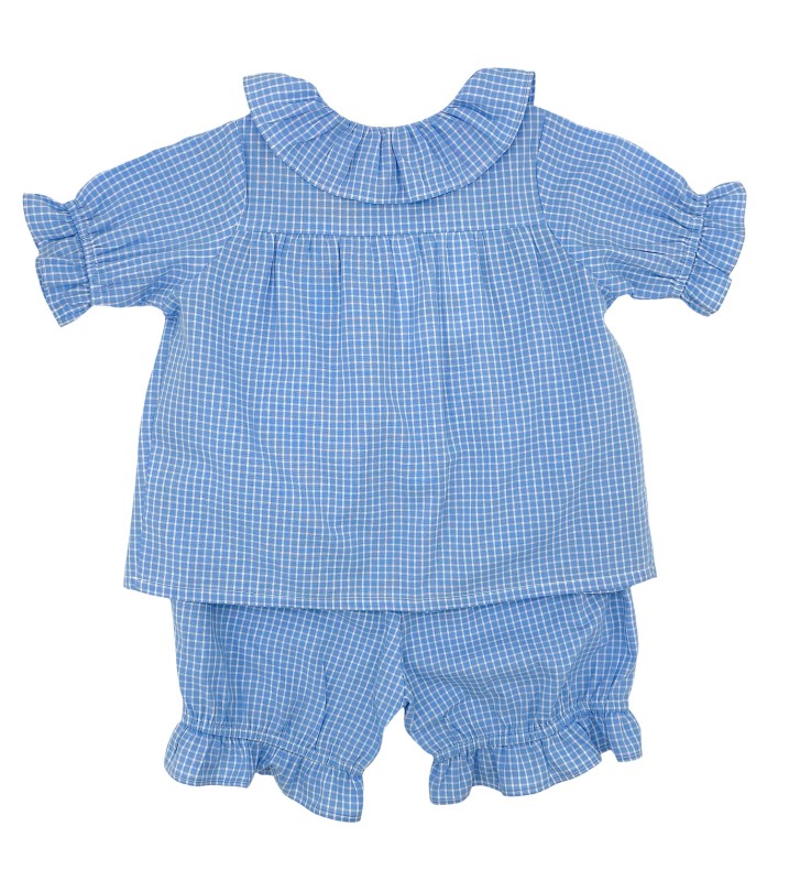 Girl Blue Check Pyjama