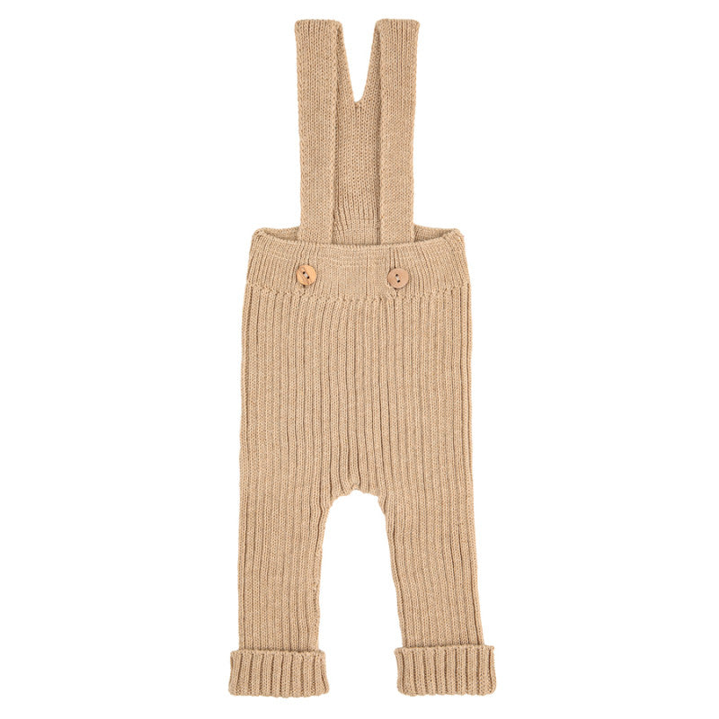 Condor Rib trousers with suspenders Nougat