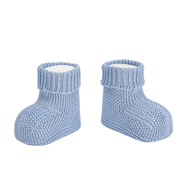Condor Sand stitch baby booties Bluish