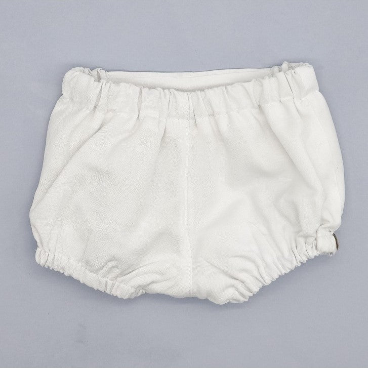Baby White Linen Bloomers