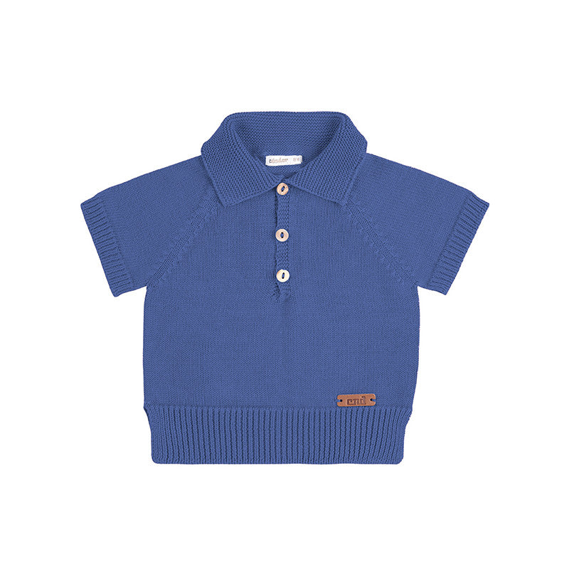 Condor Short-sleeved Cotton Polo Shirt Atlantic