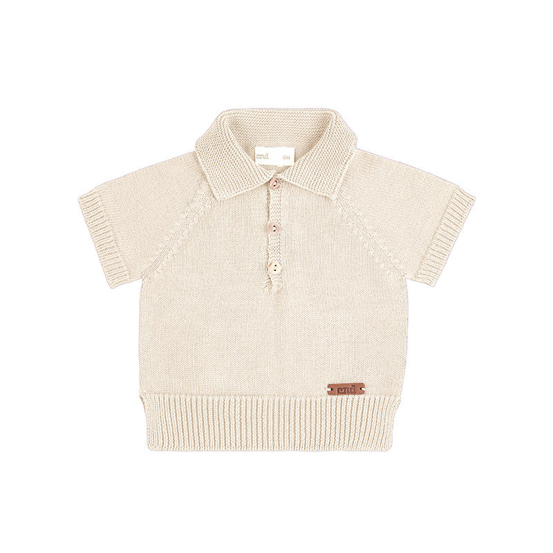 Condor Short-sleeved Cotton Polo Shirt Linen