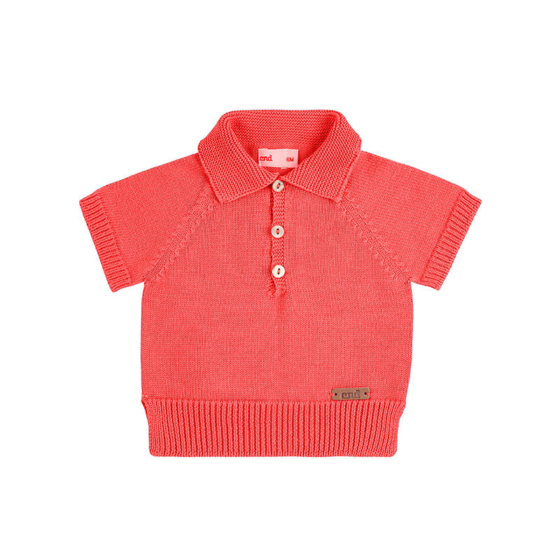 Condor Short-sleeved Cotton Polo Shirt Poppy Red