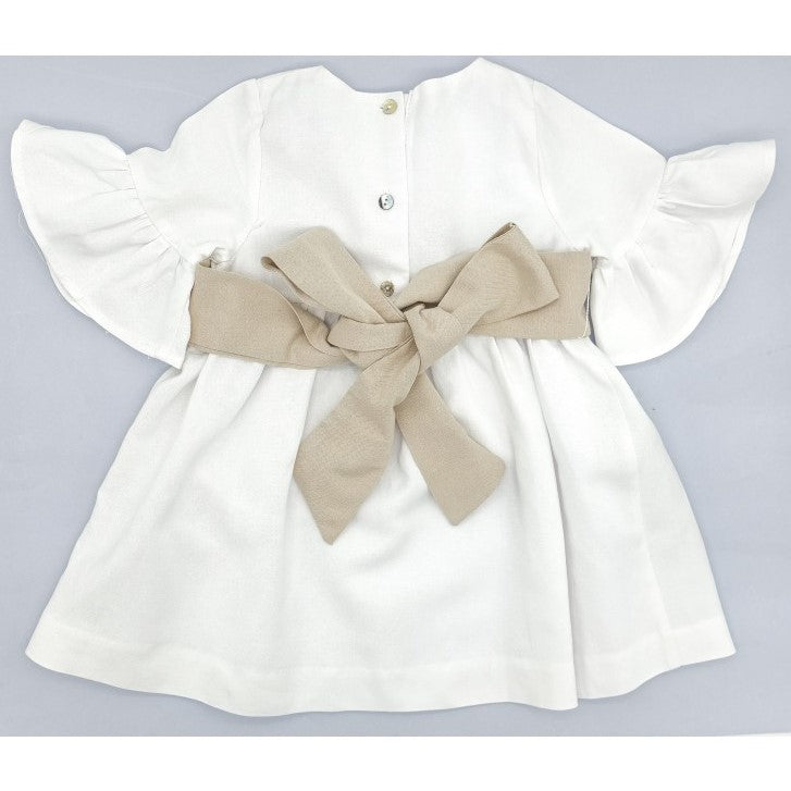 Girl White Linen Dress