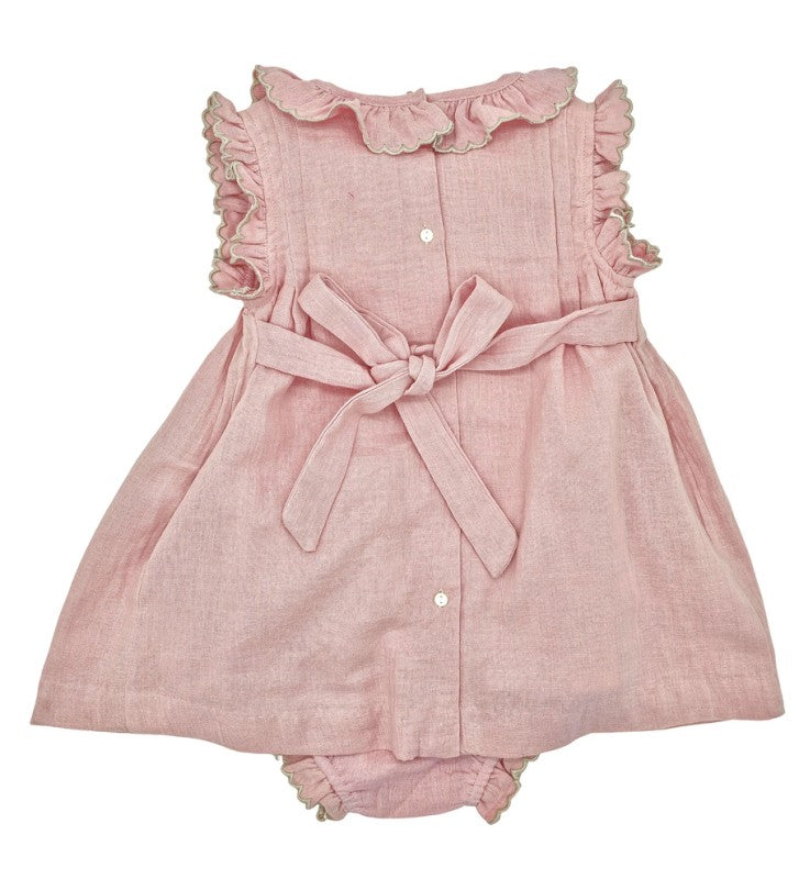 Girl Pink Hand Smocked Dress